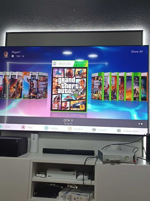 Xbox 360 Fat Jasper 500GB com RGH (+75 Jogos)
