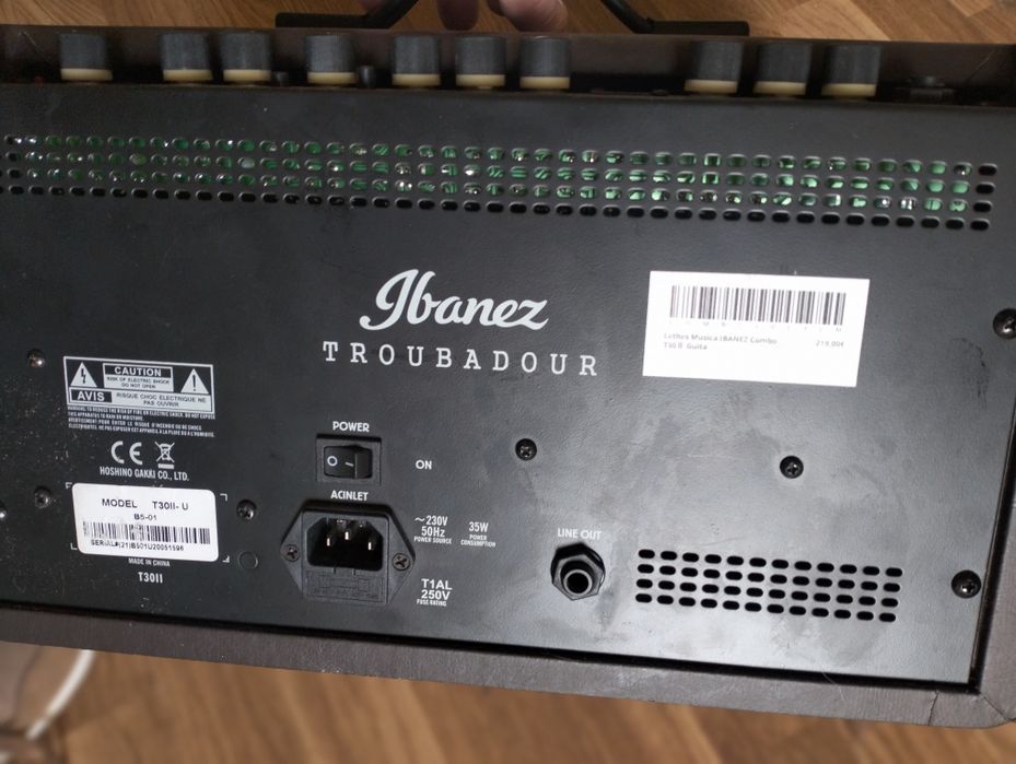 Coluna para guitarra acústica Ibanez  TROUBADOUR T30II