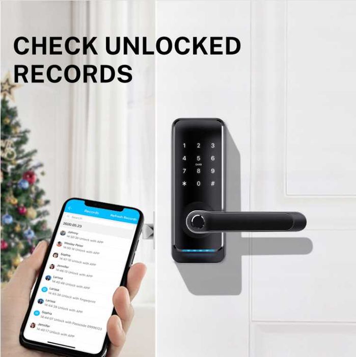 Klamka zamek na kod karta aplikacja TTLock zamek elektroniczny WiFi
