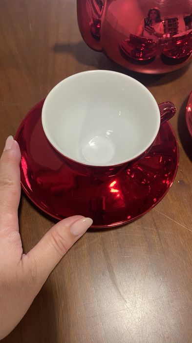 Conjunto chavenas chá com bule