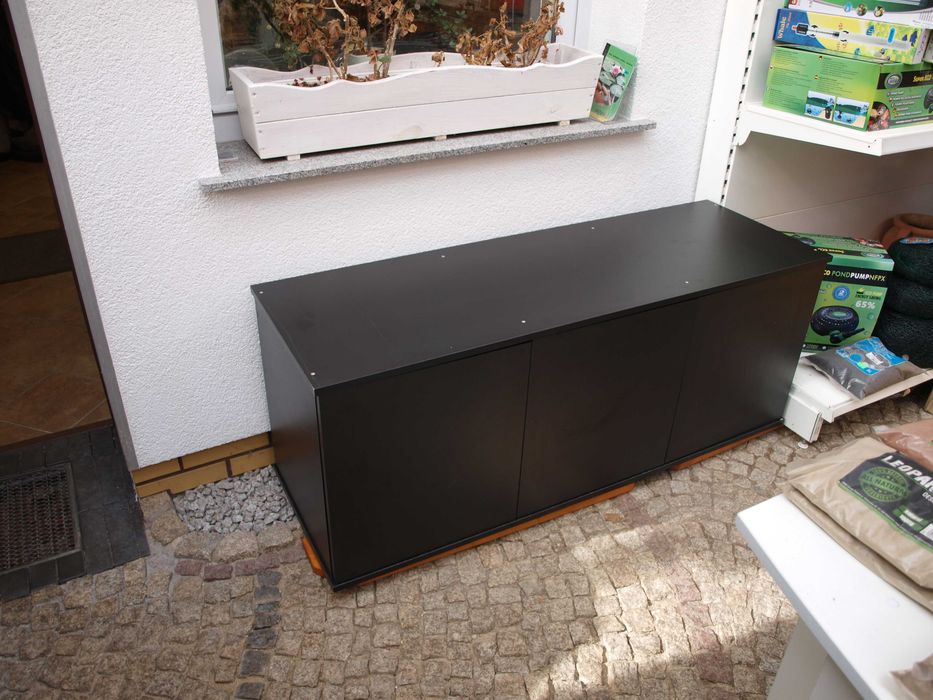 Szafka pod akwarium terrarium prosta czarna 150x50x60