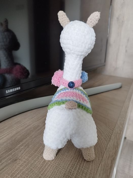 Lama, alpaka szydełkowa, maskotka - handmade- NOWA