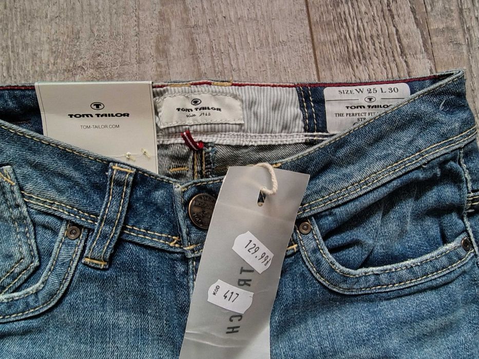 Nowe spodnie jeansy Tom Tailor typu proste 34 (W25 L30)  kod417