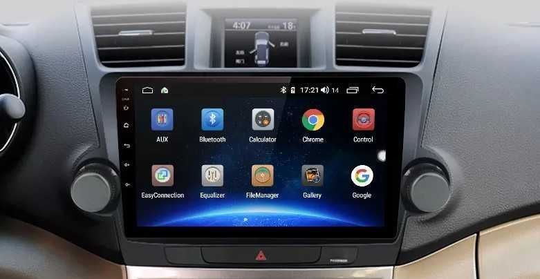 Auto Radio Toyota Highlander Android 2Din Ano 2007 até 2013