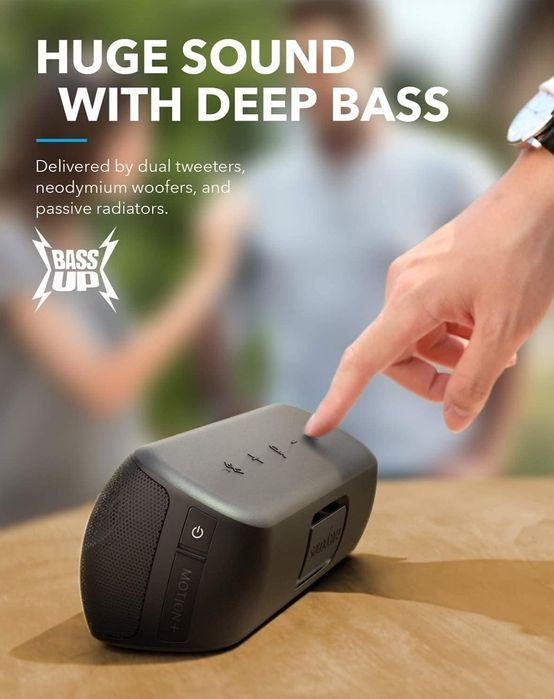 Soundcore motion + plus 30W 12h IPX7 EQ bass USB czarny nowy gwarancja