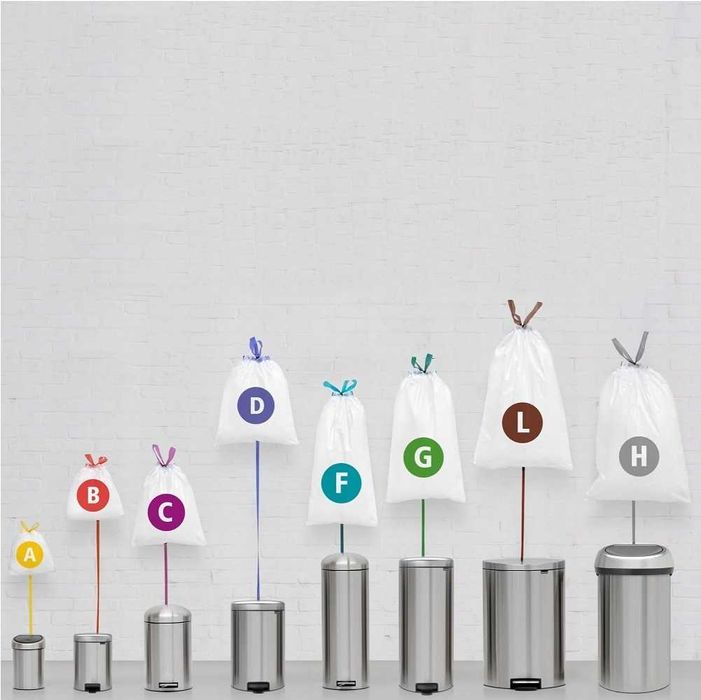 BRABANTIA - PerfectFit Bags - Worki na śmieci rozmiar W 5 l - 200 szt.