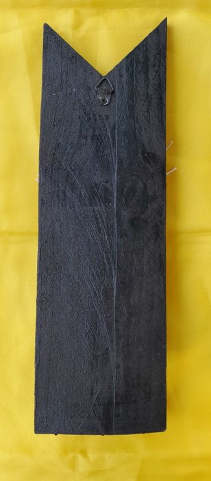 Cabide artesanal em madeira formato gato