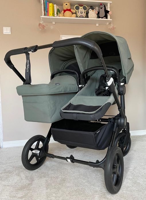 Wózek Bugaboo Donkey 5 Duo forest green + 2 moskitiery – idealny stan !!!