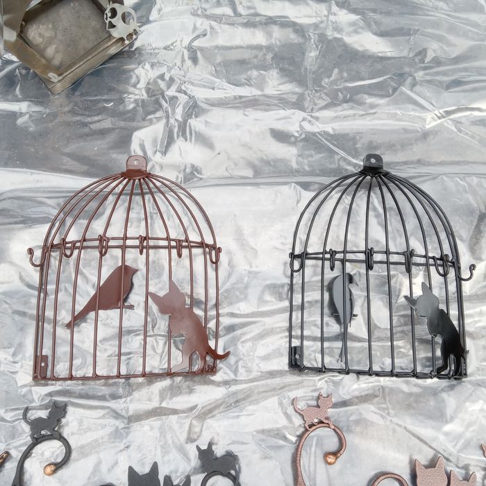 Ключниця з металу Павутина | Грибочки | Котики | Жабки