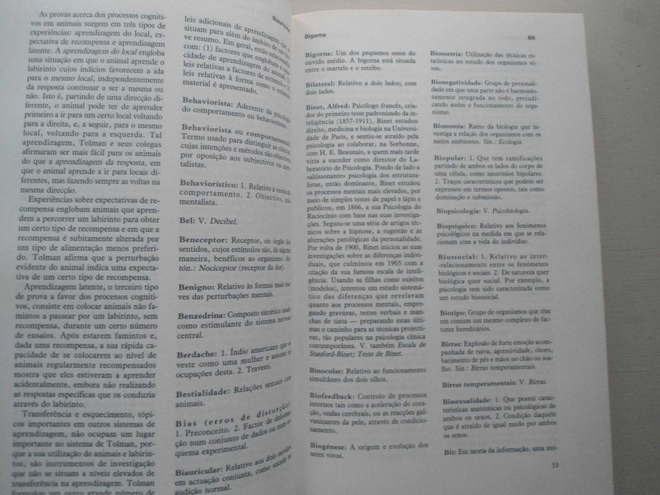 Dicionário de Psicologia por J P Chaplin