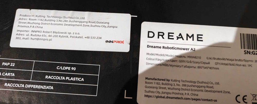 Robot koszący DREAME A2 3000m2 - NOWY, nieotwierany.