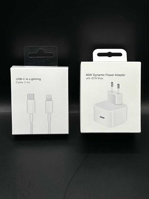 ZESTAW - Ładowarka 60W USB-C + Kabel do Apple iPhone iPad MacBook | NOWY