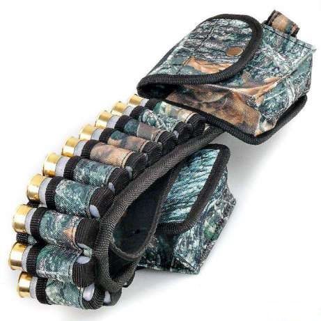 Патронташ на 44 патрона поясной камуфляжный из кордуры качественный