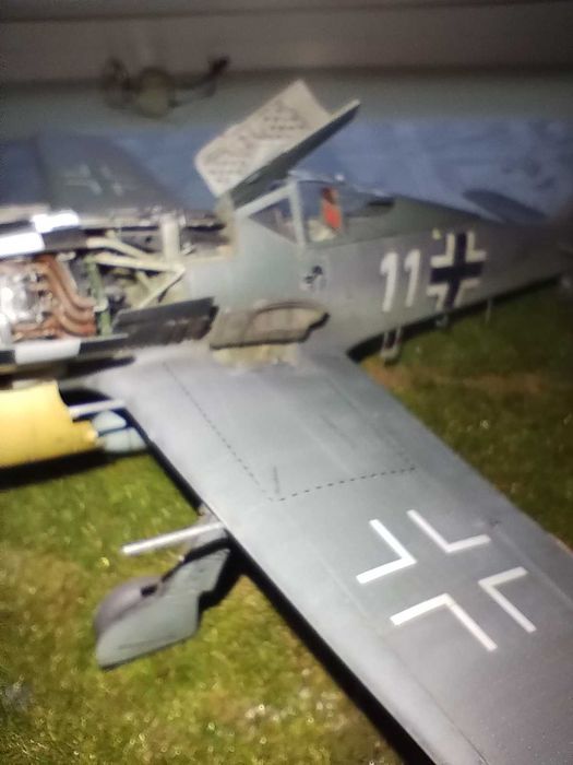 makieta lotniska z samolotem focke-wulf 190