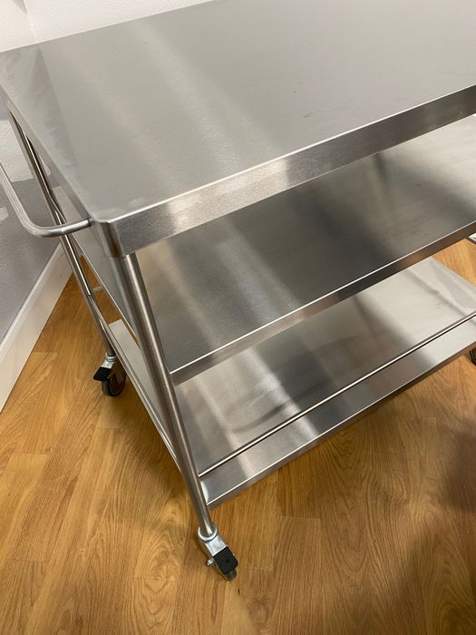 Bancada de Inox com rodas