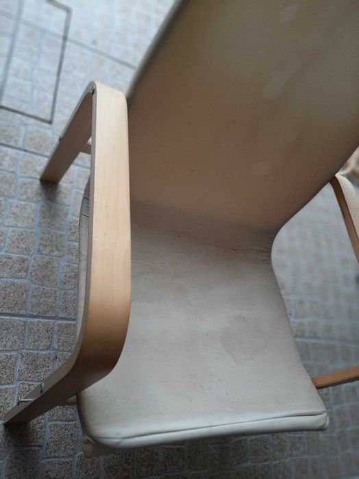 Cadeirão para estufar madeira côr natural