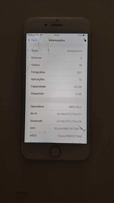IPhone 6s 32g Dourado desbloqueado