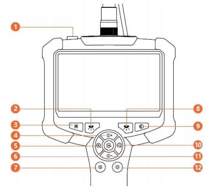 Kamera Inspekcyjna Warsztatowa ENDOSKOP 5M FULL HD LCD Boroskop Do Rur