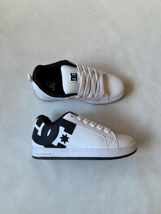 DC Shoes Court Graffik White Black Shoes шузы кроссовки кеды сникерсы дутыши дутики