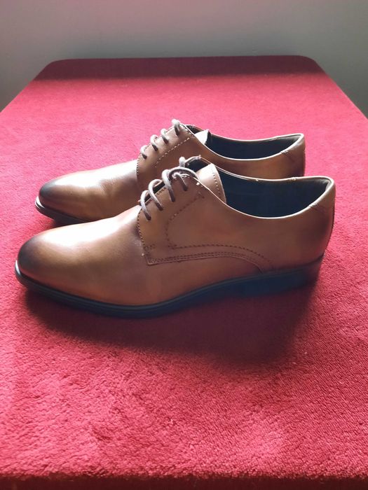 Sapatos Clássicos ECCO Melbourne Plain Toe Tie em Pele