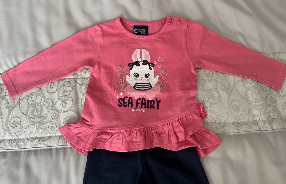 Conjunto Camisola + Calças Rosa 6M como novo
