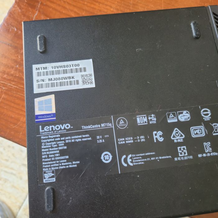 Lenovo m715q ryzen 5 16gb ram 256gb nvme 500gh hdd