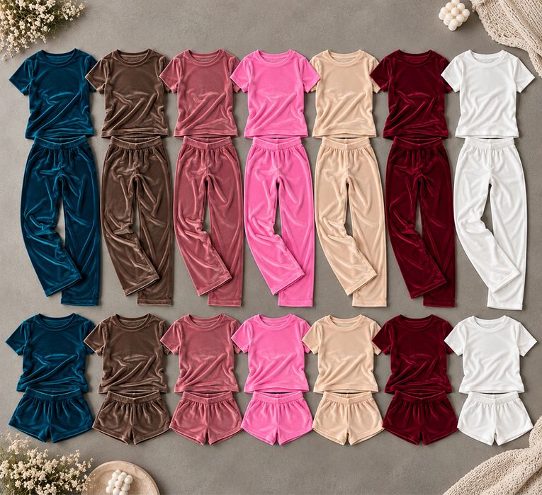 Велюрова жіноча піжама 3-ка