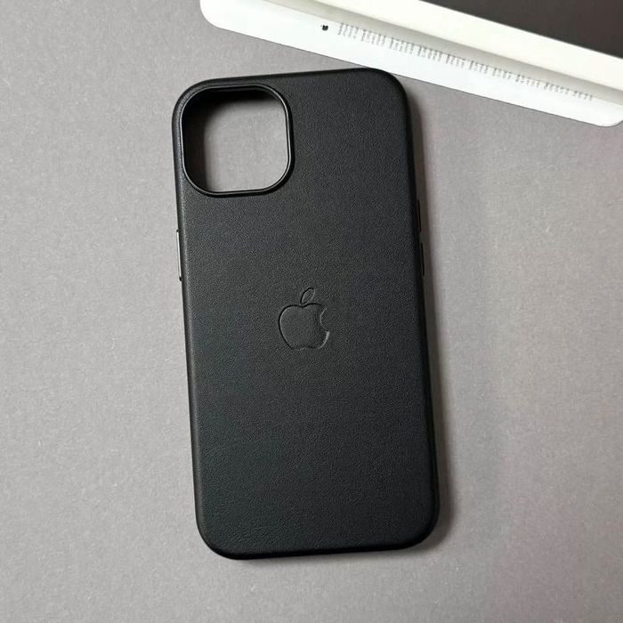 Шкіряний чохол Leather Case для iPhone 14 | Кожаный чехол на Айфон 14
