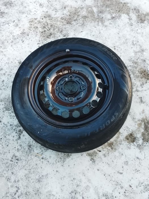 Jante de Ferro R14 Mitsubishi Colt Ano 2005 4 Furos Pneus 175/65 R14