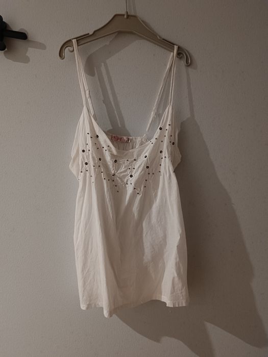 Top branco alças ajustáveis