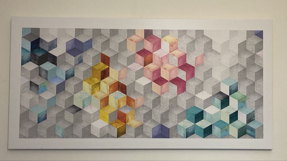 Obraz kubistyczny nowoczesny 120x60cm