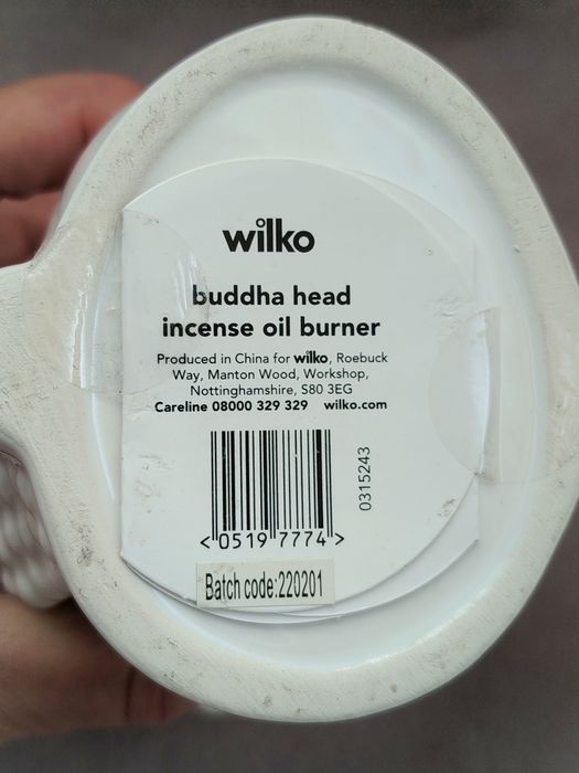 Керамическая аромалампа в форме головы Будды