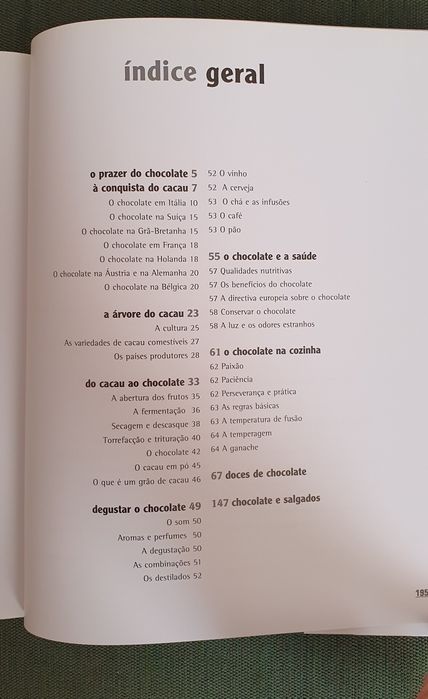 Livro " O Chocolate tentações & prazeres"