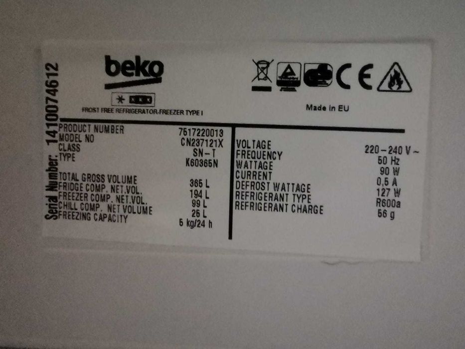 Lodówka BEKO CN237121X – No Frost, SuperFresh, 100% sprawna