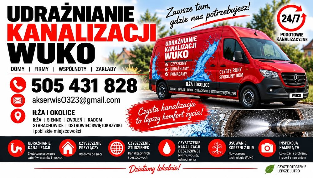 Hydraulik Wuko pogotowie kanalizacyjne