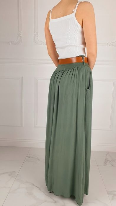 Zwiewna Długa Spódnica Maxi Do Kostek Boho Damska