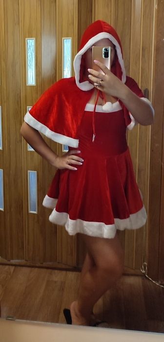 Платт сукня мисис  Клаус карнавальный новорічний костюм