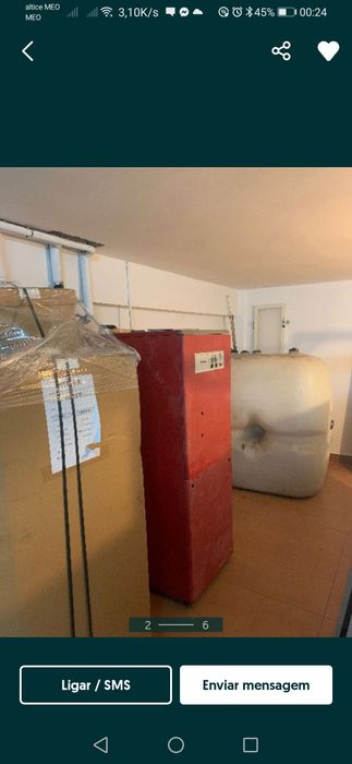 Caldeira de aquecimento a gasóleo marca fondital 40kw de potência