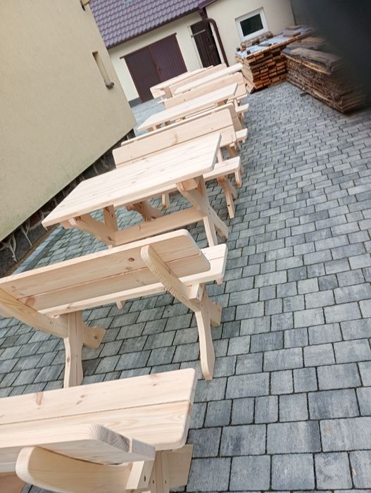 Zestaw ogrodowy drewniany