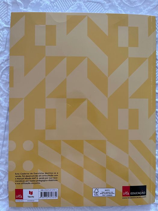 Caderno Exercícios Matemática 6.ano ISBN 978-972–47-5767-4
