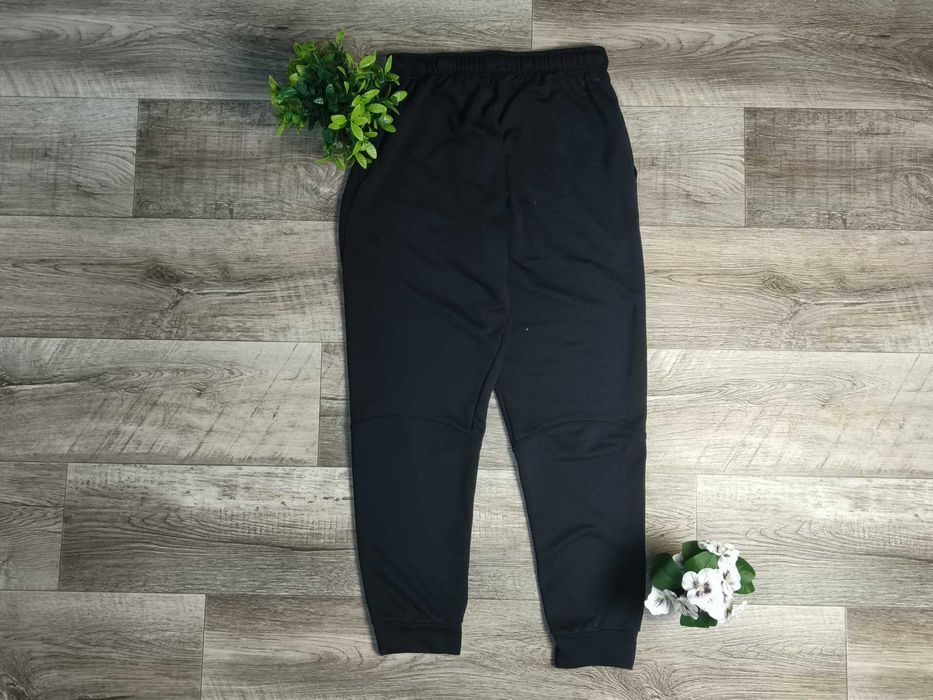 [М] NIKE DRY FIT широкі чоловічі бігові штани чорні бавовна