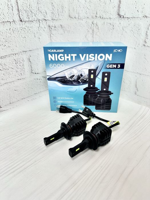 Led автолампы Carlamp Night Vision Gen3 H1 H3 H4 H7 H11 H13 HB3 НB4