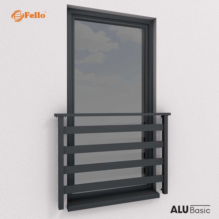 Balustrada francuska AluBasic RAL 7016 MAT – ekspresowa wysyłka 48h