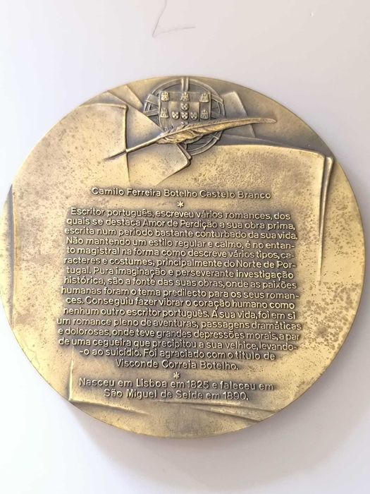 Medalha Comemorativa Camilo Castelo Branco