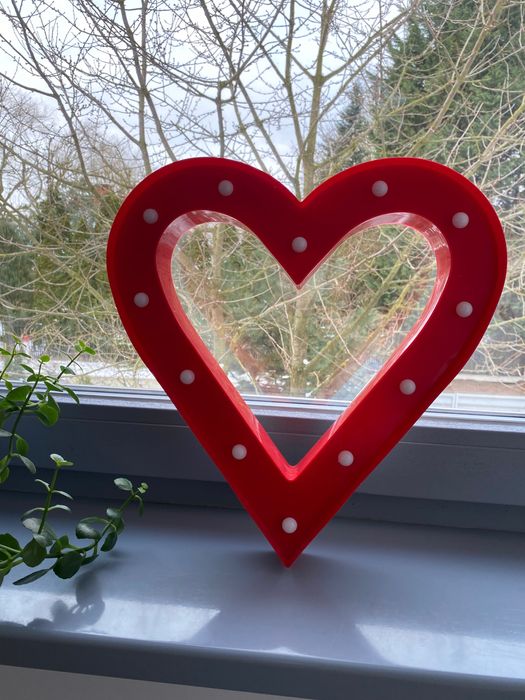 Serce lampka na baterie