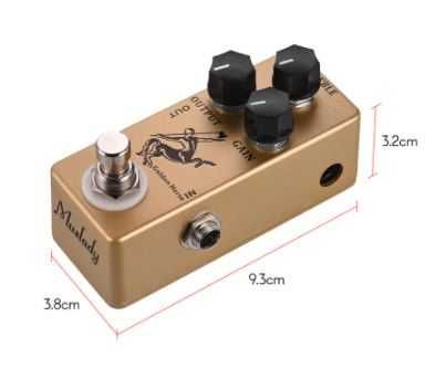 Pedal de Overdrive Distorção Golden Horse, Gumble (novos)