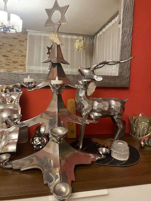 Choinka TK Maxx srebrna metalowa