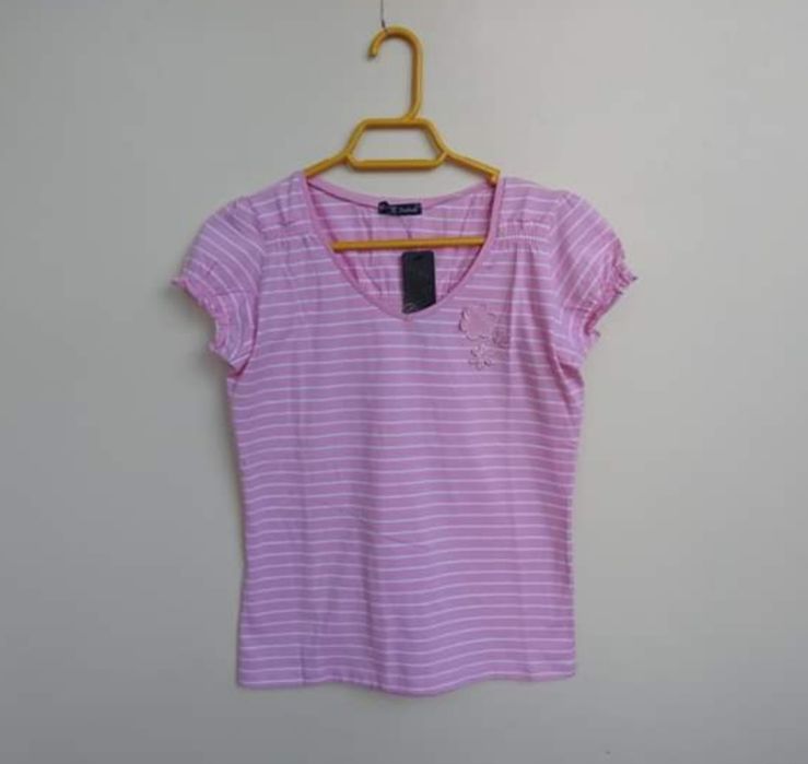Blusa rosa flor - Tam. L NOVA