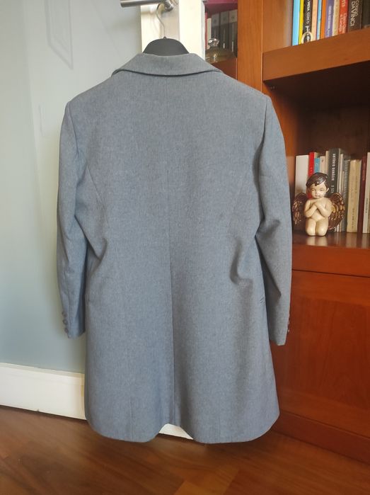 Fato senhora, casaco mais vestido manga cava, cumprimentos 83 cms