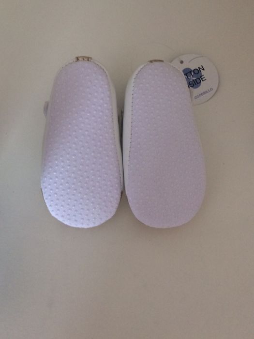 Balerinki złote białe rozm 3 NOWE 11,5 cmo